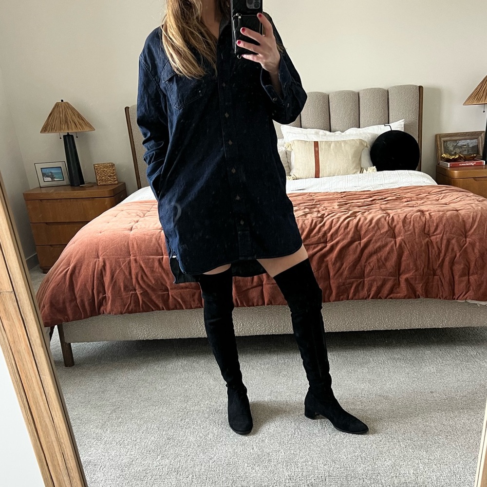 JW Anderson darn denim dress w pockets